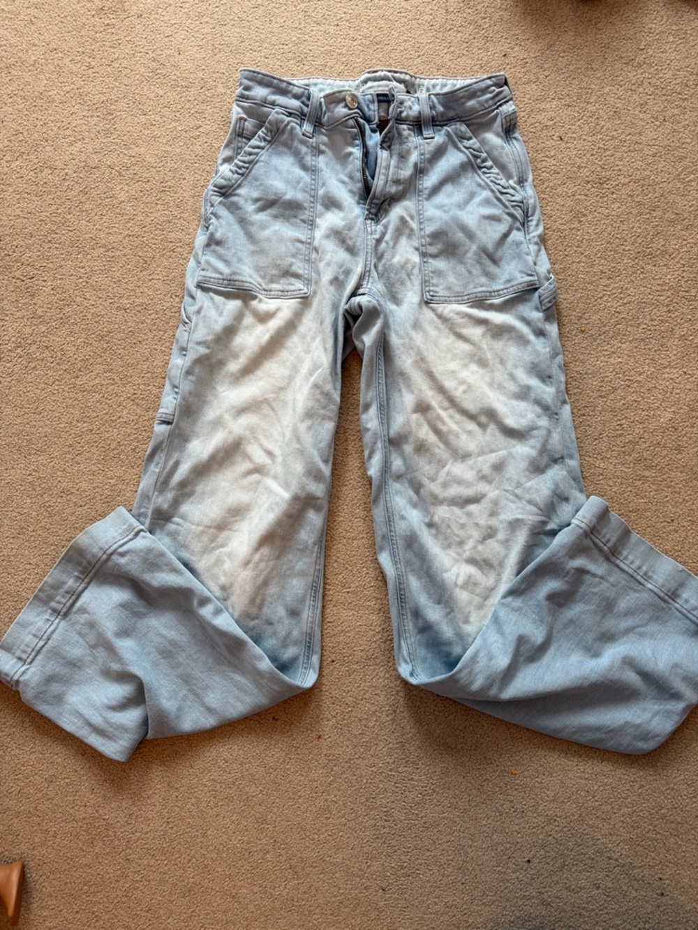 Sz 4 Long American Eagle Super High Rise Baggy Wide Leg